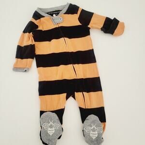 0-3M Burt's Bees Baby striped one piece